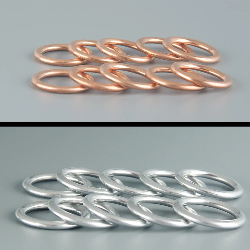 Oil Drain Plug Gasket M14Car Oil Pan Drain Gasket Drainage Bolt Pad Aluminum/ Copper Oil Drain Plug Gasket Replaceable Accessories For Volkswagen Audi oil drain plug seal washer