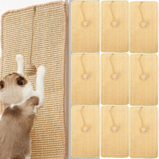 Cat Scratcher Mats Natural Sisal Anti-slip Scratching Pads Furniture Carpet Wall Protector Pads for Pet Cat Paw Training Tools Cat Scratcher Mats Natural Sisal Anti-slip Scratching Pads Furniture Carpet Wall Protector Pads for Pet Cat Paw Training Tools