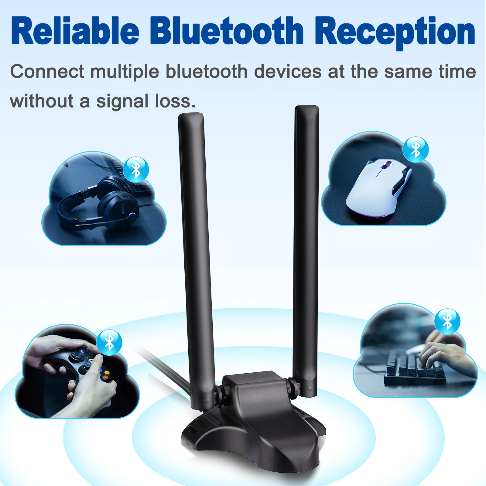 Dual Band WiFi Antenna for Wireless Network Routers and Hotspots