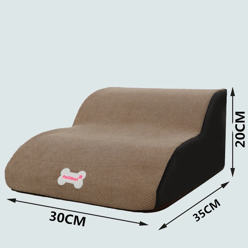 Removable Easy Cleaning Dog Bed Stairs Anti-slip 2 Steps Pet Stairs For Small Dog Toy Cat Pet Ramp Sponge Ladder Supplies