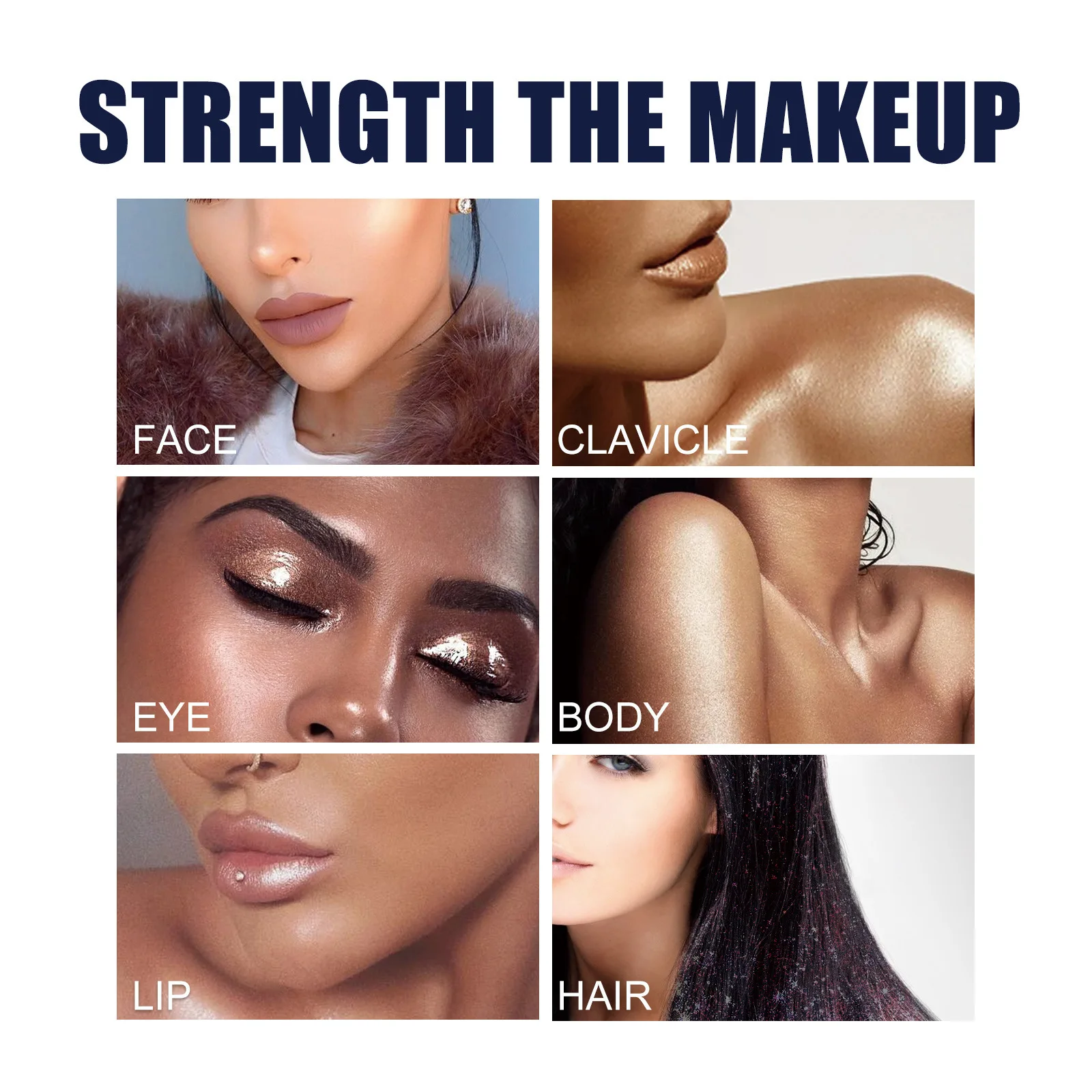 Fashion Highlighter Powder Spray Waterproof Shiny High Gloss Glitter Powder Spray Powder Makeup for Face Body Highlight Makeup 4