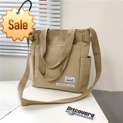 Sac à main en toile pour hommes et femmes, sacoche de grande capacité, sac en toile à une épaule, sac de bureau pour étudiant 