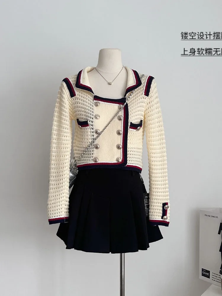 

Женская короткая куртка в стиле пэчворк, винтажная теплая куртка с длинным рукавом, свободная короткая куртка во французском стиле для осени