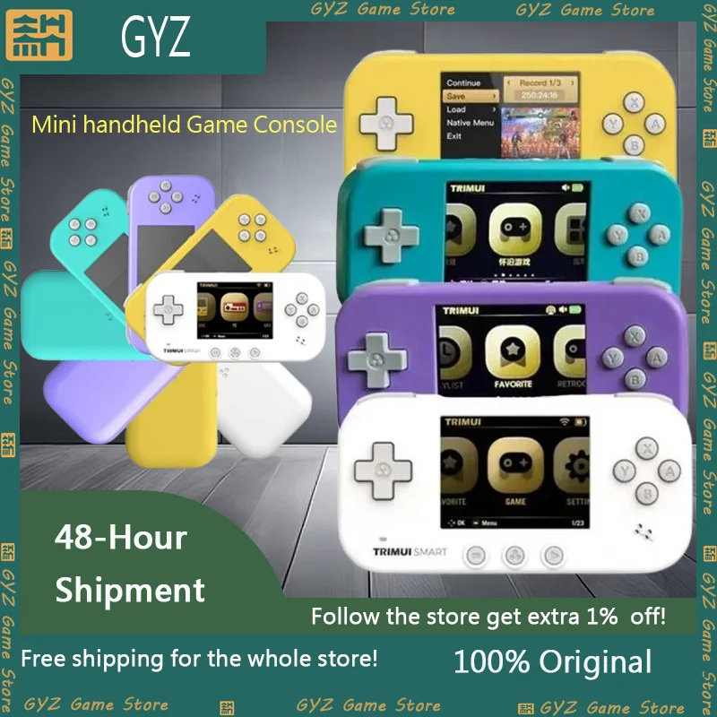 

Trimui Smart New Candy Color Matching 2.4-inch Ips Screen Open Source Mini Retro Wifi 5000 Games pocket Handheld Game Console