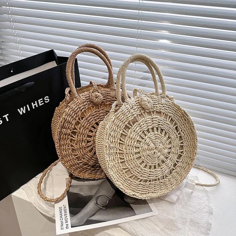 

2023 New Knitted Bag Simple Ethnic Style Large Capacity Handbag Lightweight Trend One Shoulder Crossbody Bag