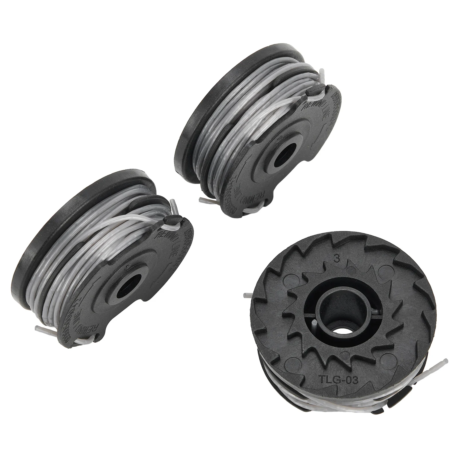 

3pcs Line Spool Kit For Greenworks Lawn Trimmers G40LT/ G40LTK2/ G40LTK2x / 2101507 Flexible High Quality Lawn Mower Accessories