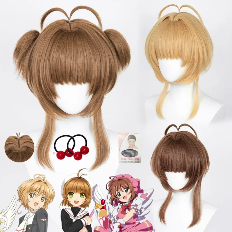 

Парик для косплея Сакура из аниме-карт, термостойкий синтетический парик для косплея Сакура, КИНОМОТО, несколько версий