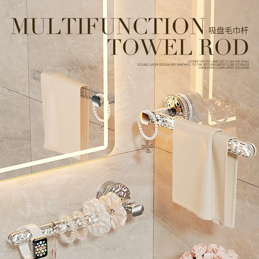 1 suction cup headwear hook hair hoop hair loop towel bathroom storage rack rubber band hole free wall hanging hook