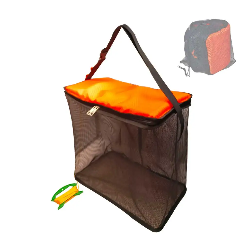 Foldable Floating Basket Live Fish Protector Bag Water Shortage Square Live Fish Keeper Handbags Living Bucket Case