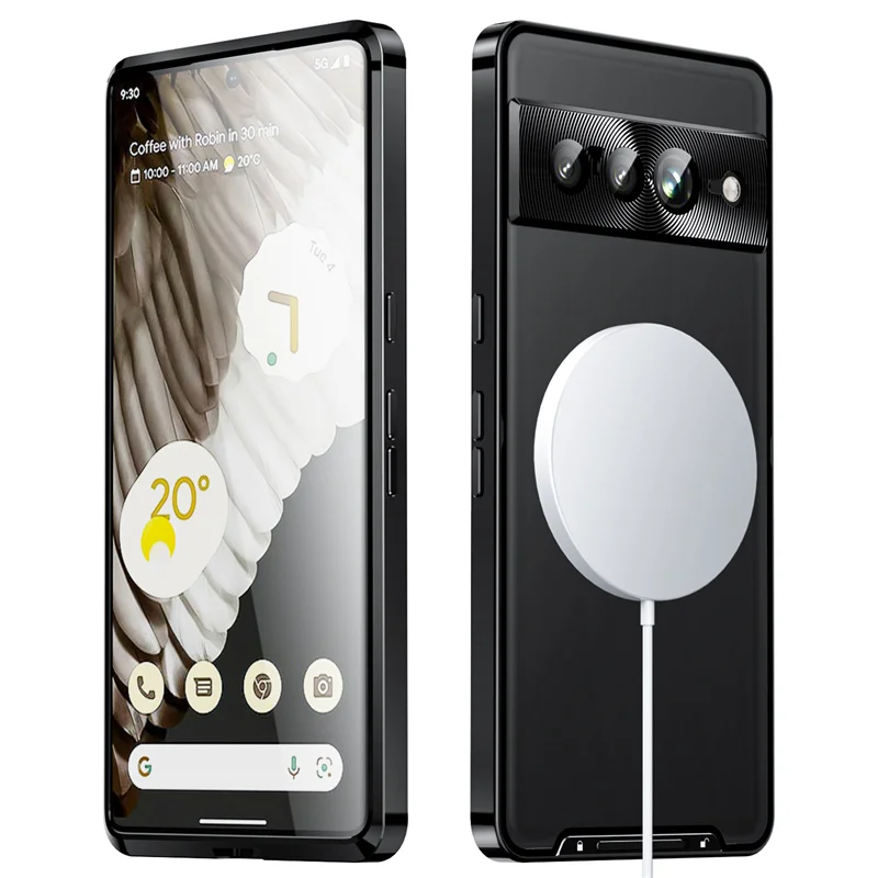 Magnetic Case Metal Frame For Google Pixel 7 Pro Phone Wireless Charging Matte For Google Pixel 7 Pixel7 Pro CASE Cover Capa