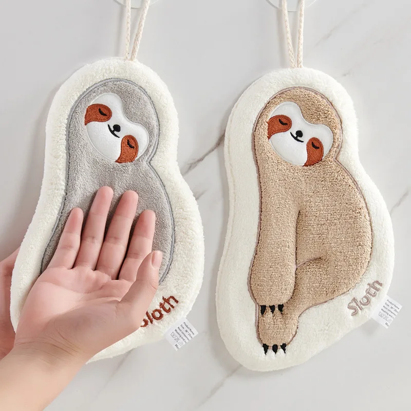 Cute Carton Hand Towel Super Absorbent Microfiber Towel Wiping Hands Cloth Tableware Cleaning Towel for Kitchen Bathroom