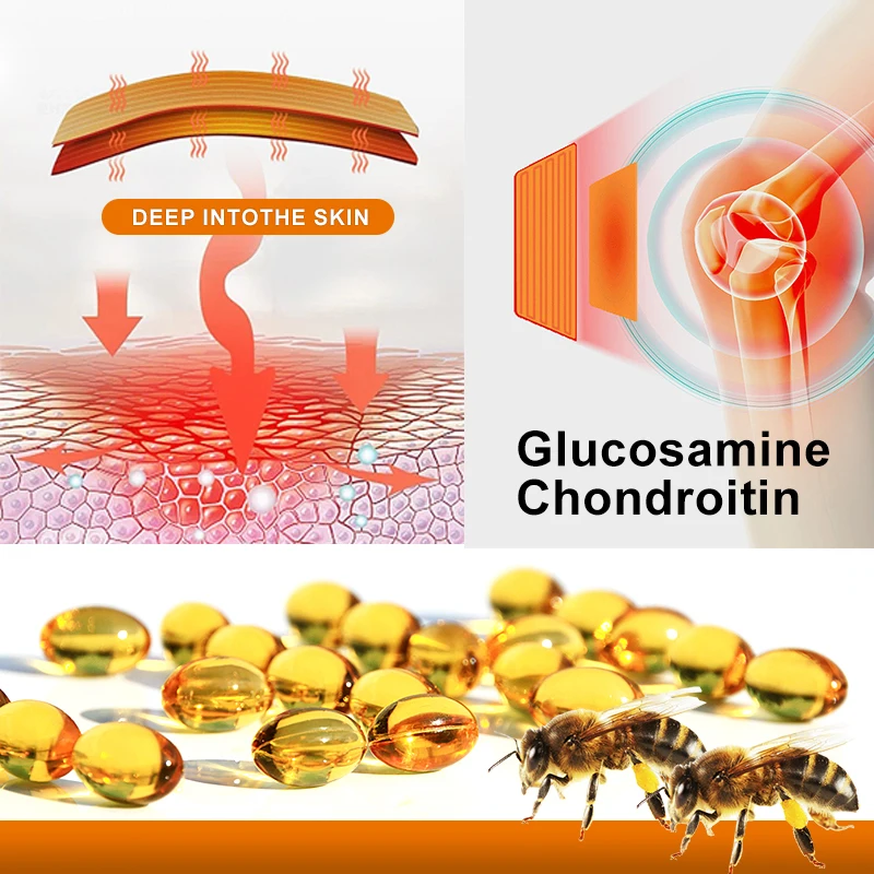 Glucosamine Chondroitin Capsules Vitamin C Nutrition Dietary Supplement Bone Knee Back Health Joints Mobility