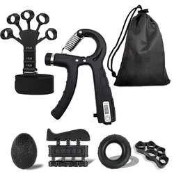 Adjustable Hand Grip Strengthening Expander with Counter (1 Set - 6pcs)