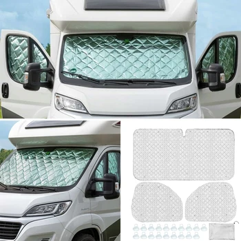 Copertura Termica per Parabrezza Camper, Protezione UV, Tende Termiche Interne per Fiat Ducato, Peugeot Boxer, Citroen Relay