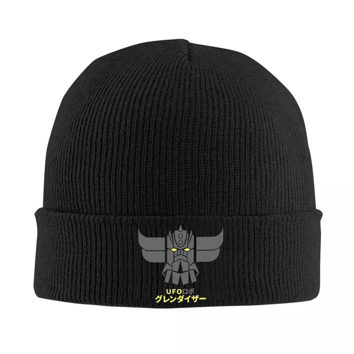 

UFO Robot Grendizer Knitted Hat for Women Men Beanie Autumn Winter Hat Acrylic Japanese Anime Casual Caps
