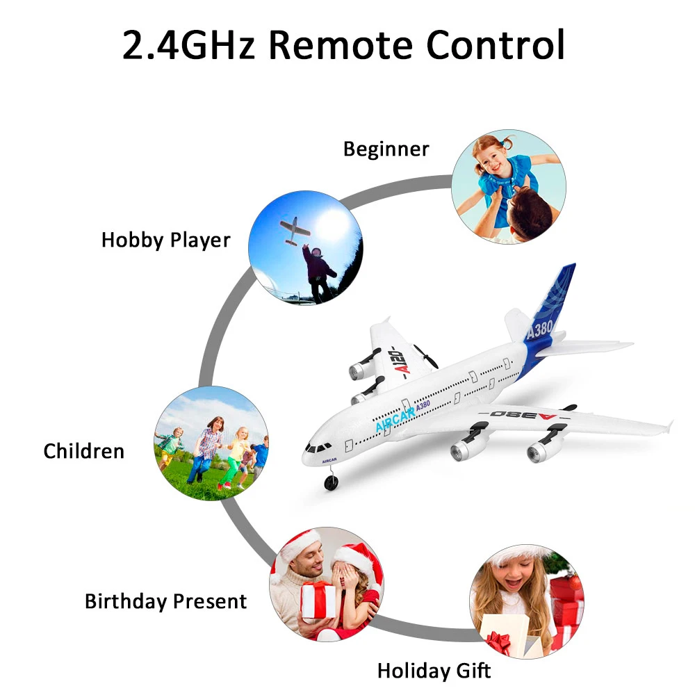 Wltoys XK A120 Airbus A380 Model Plane 3CH EPP 2.4G Remote Control Airplane Fixed-wing RTF Toy 5