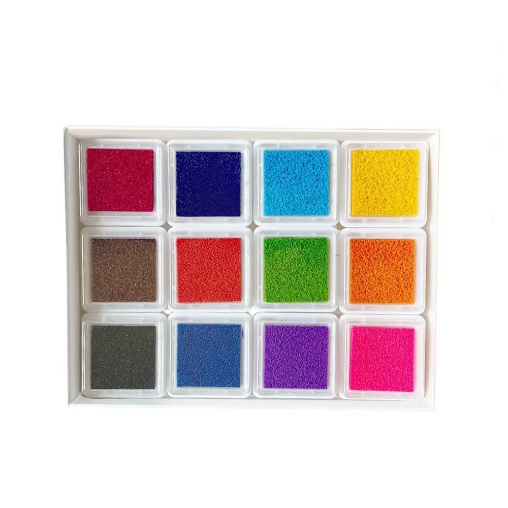 Clear Stamping Fingerprint Painting Mud Graffiti Inkpad Finger Drawing DIY Painting Inkpad Non-toxic Colorful Artist