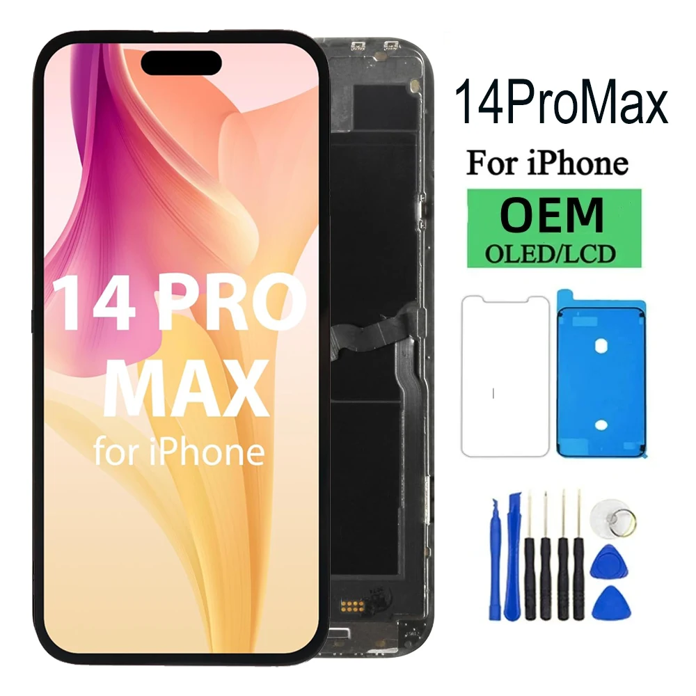 Incell Voor iPhone 14 Pro Max LCD Vervanging Screen Voor iPhone 14 Pro Max Screen Vervanging Voor iPhone 14 Pro Max Digitizer Display Touch Sensor Montage Accessoires Kits A2894, A2893, A2895 (Zwart