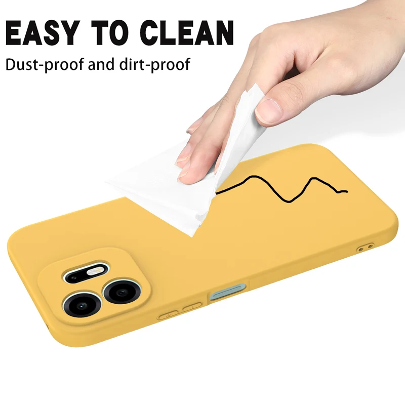 Premium Liquid Silicone Non-slip Back Phone Cover with Strap Lanyard and Flocking Interior