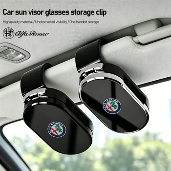 Clip Porta Occhiali da Sole per Auto, Accessori per Alfa Romeo 156 GT Giulietta Stelvio Giulia Mito 166 147 Tonale 159