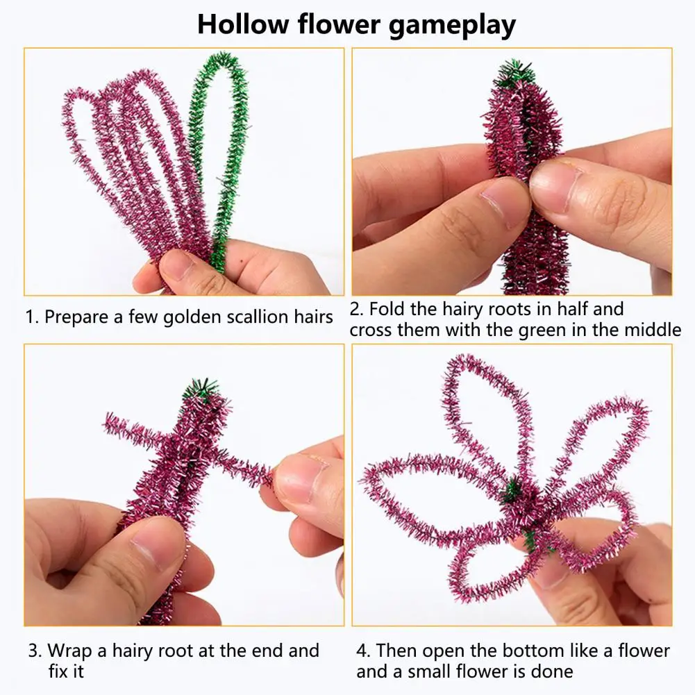 100Pcs Pipe Cleaners Fuzzy Sticks Soft Twist Bar Various Artworks Squid  Pipe Cleaners Craft Chenille Stems Home Supply - AliExpress