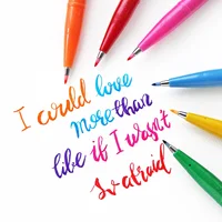 1pcs Japan Pentel Touch Brush Pen Soft Tip Pastel Color Calligraphy Pens Drawing Art Markers Lettering School Art Supplies 5