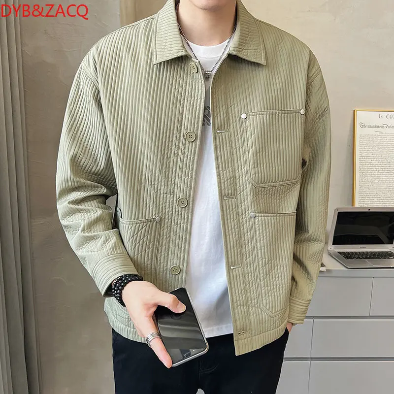 

DYB&ZACQ The New Men's Short Lapel Cargo Jacket for Fall 2022 Is A Versatile Jacket From The Fashion Brand JK9150 Size Plus 4XL
