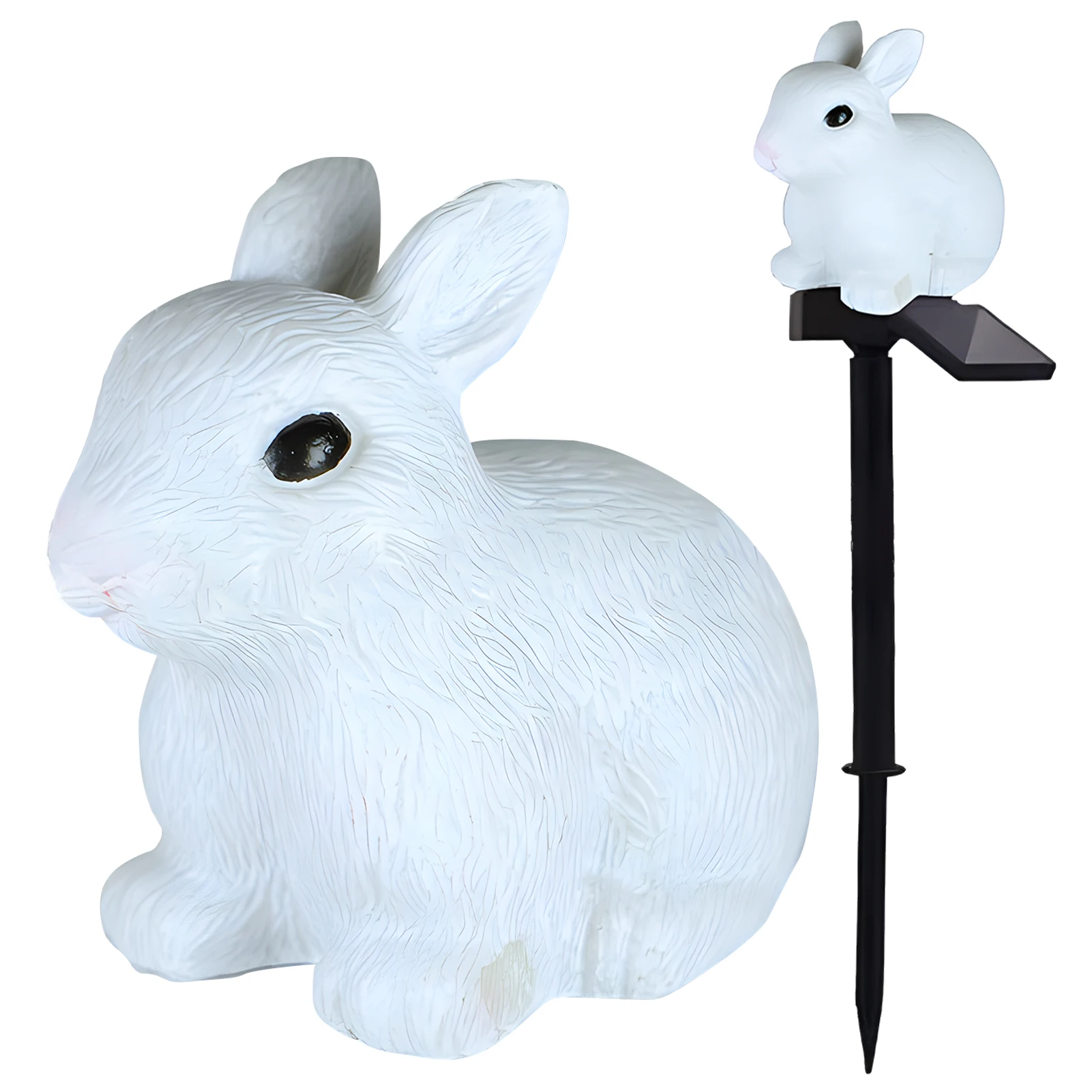 

Наземная лампа в форме кролика, ландшафта, Солнечная лампа для сада, дорога, милая, автоматическое включение, газон, водонепроницаемое весеннее украшение, уличное украшение