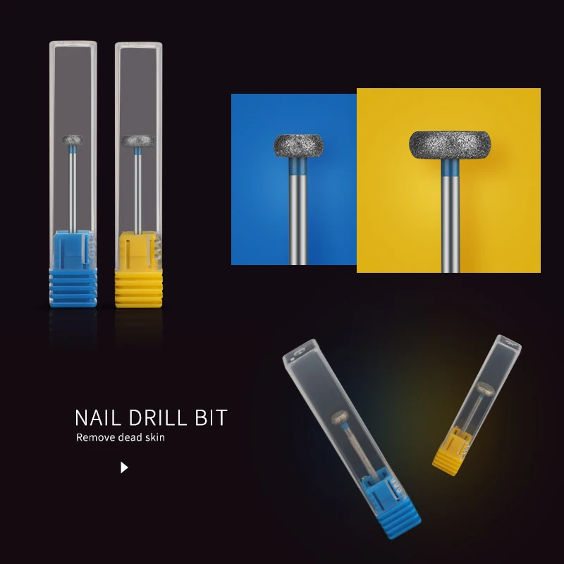 2pcs/lot Pedicure Bits Diamond Nail Drill Milling Cutter Rotary Burr