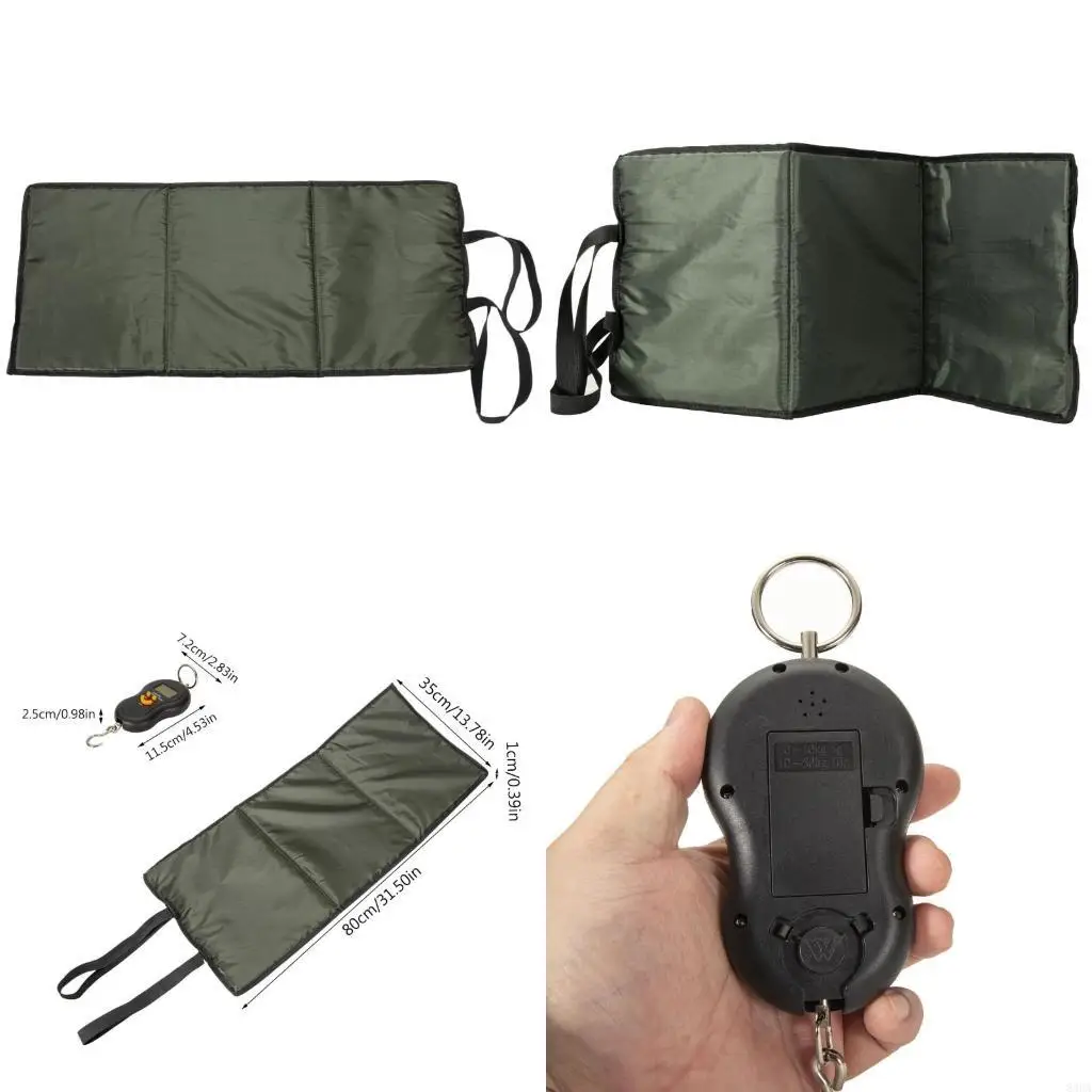Tapis de déferrage pêche avec balance intégrée - Accessoire pliable pour pêche extérieure