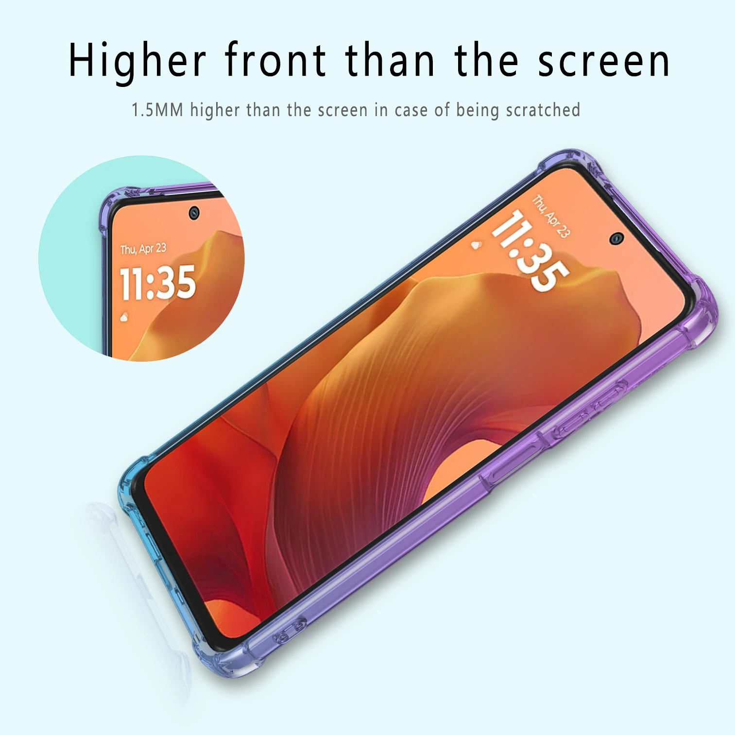 Shockproof Gradient TPU Protective Phone Case Cover