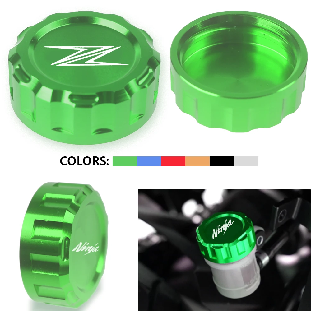 For Kawasaki Z900 Z800 Z400 Z750 ZX10R Z1000SX Z900RS Z1000 Z650RS Ninja 400 650 Rear Brake Fluid Cylinder Cap Reservoir Cover
