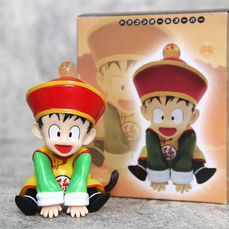 

12cm Childhood Son Gohan Dragon Ball Anime Figures Tenkaichi Budokai Sitting Posture Kawaii Model Desktop Decoration Toys Gifts