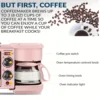 3-in-1 Breakfast Maker Home Mini Electric Oven Bread Maker,600ml Drip Coffee Machine,Non Stick Pan Fry Pan,Can Fry Grill Steak 5