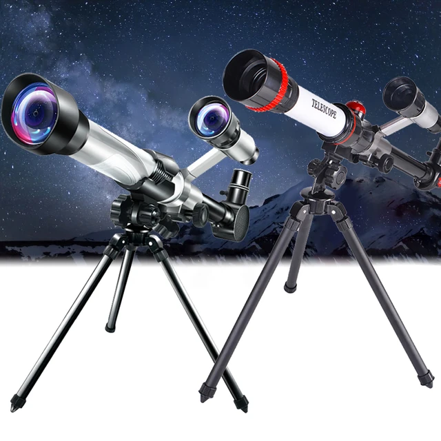 Telescopio astronómico profesional de gran aumento para niños, experimento  Monocular de ciencia, observación de estrellas