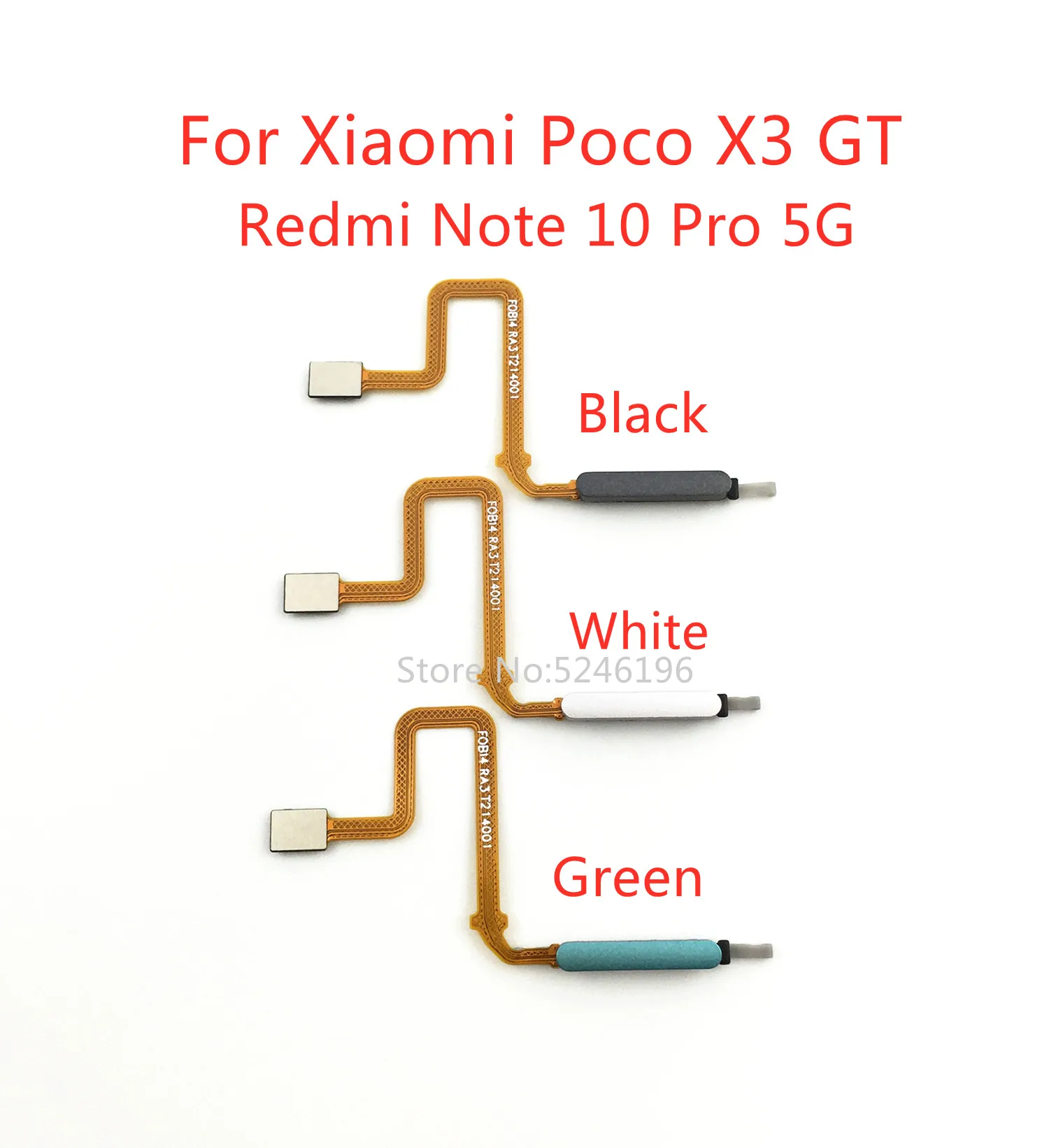 

1 шт. гибкий кабель для датчика отпечатков пальцев для Xiaomi Poco X3 GT для Xiaomi Redmi Note 10 Pro 5G Touch ID, оригинальная сменная деталь.