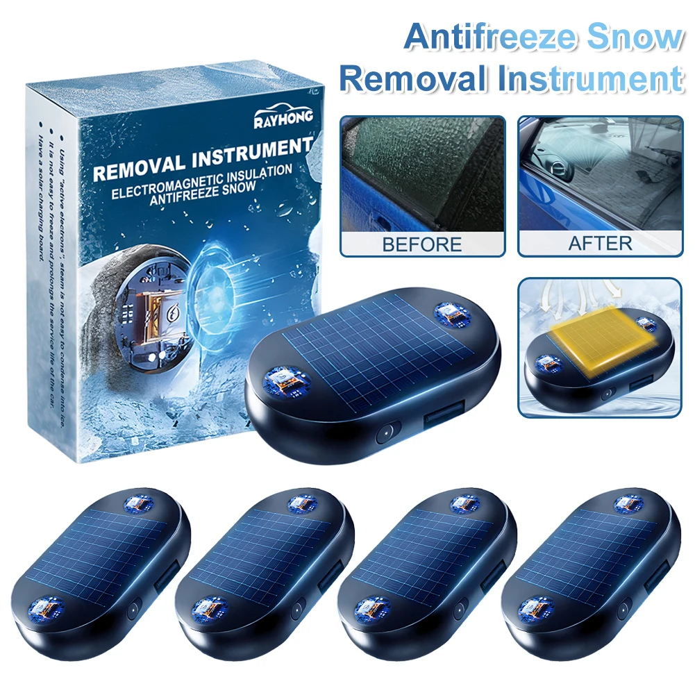 Windshield Defroster Windshield Deicing Instrument 1-10pcs Car Window Glass Anti-ice Snow Remover Solar/USB Antifreeze Snow Removal Instrument Winter Deicing Device Car Defroster