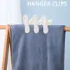 40Pcs White Plastic Hanger Clips, Clips for Use with Slim-Line Clothes Finger Clips Washing Line Laundry Pegs 2