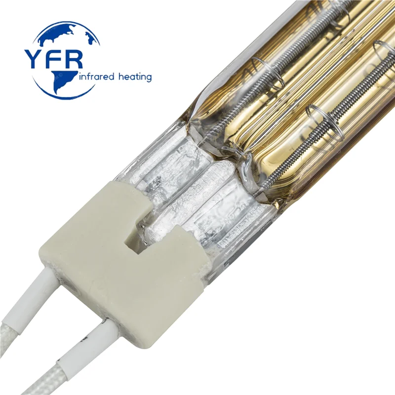 Twin tube Quartz Short Wave Element Tungsten Infrared Heating Infrared Heat Lamps
