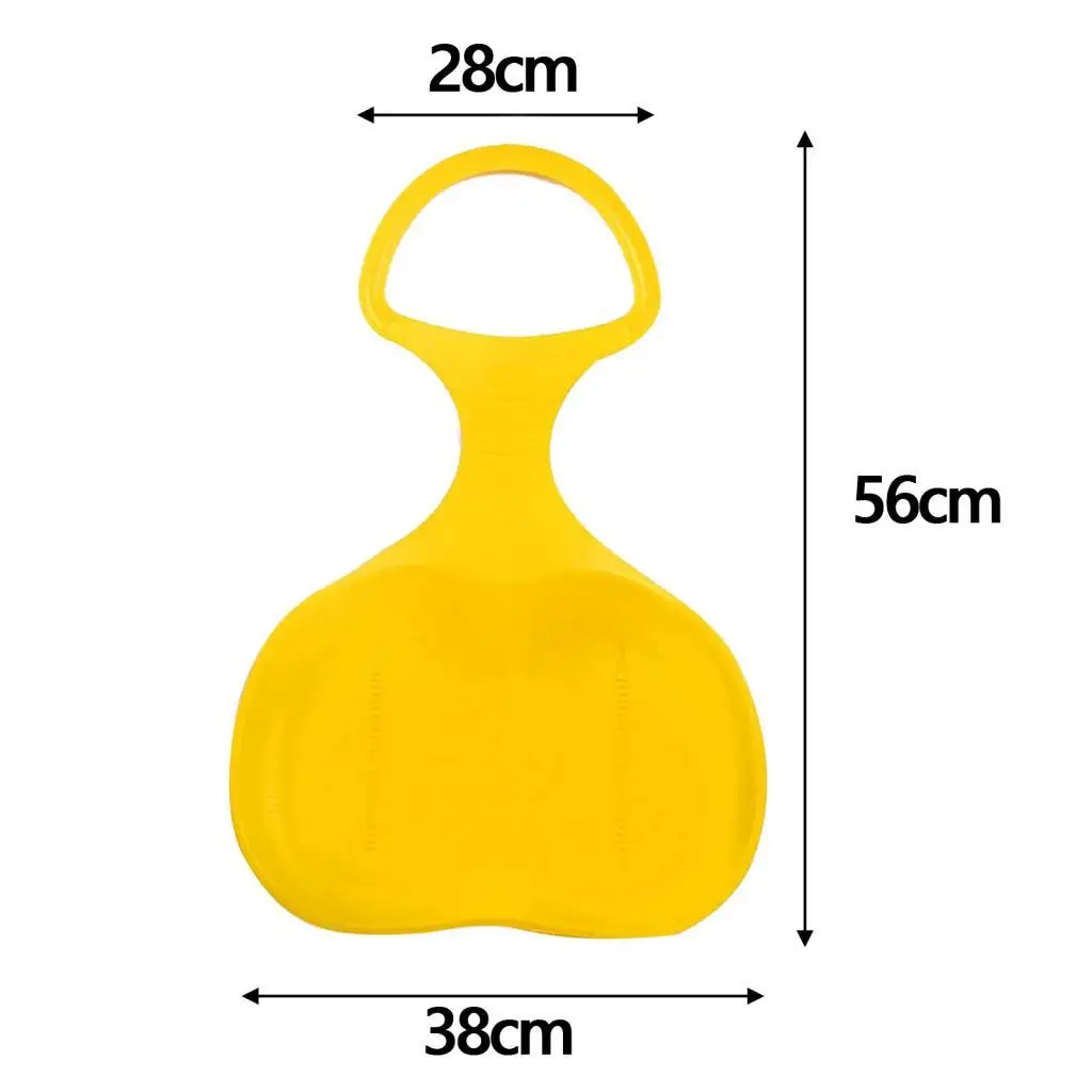 Snow Sled, Snow Luge Toboggan Skiing Board, Grass Sliding Sled, Heavy Duty Large with Handle, Sleigh Sledge for Kids Adults