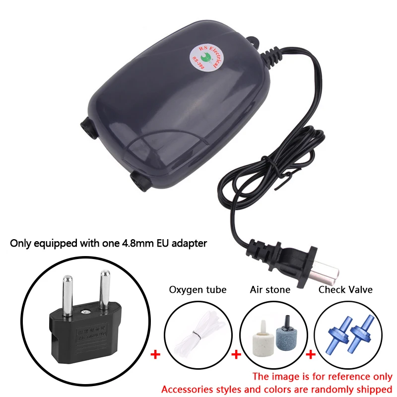 Aquarium air pump 1PC Aquarium Air Pump Fish Tank Mini Compressor Single Double Outlet Check Valve Tube Aquatic Accessories 220V 3W 5W
