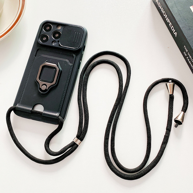 Lanyard phone case for Redmi Note8 9 10 Pro 9S 9C 9A 10S case for Xiaomi POCO M3 Pro C3 X3 NFC Wallet Card Holder cover