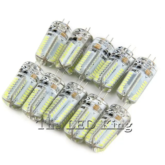 밝기 조절 LED 램프 G 4 AC DC 12V 220V 3W 9W 12W 15W SMD 3014 24 48D LED 전구, 미니 G4 360 빔 각도 할로겐 조명 교체 10 개