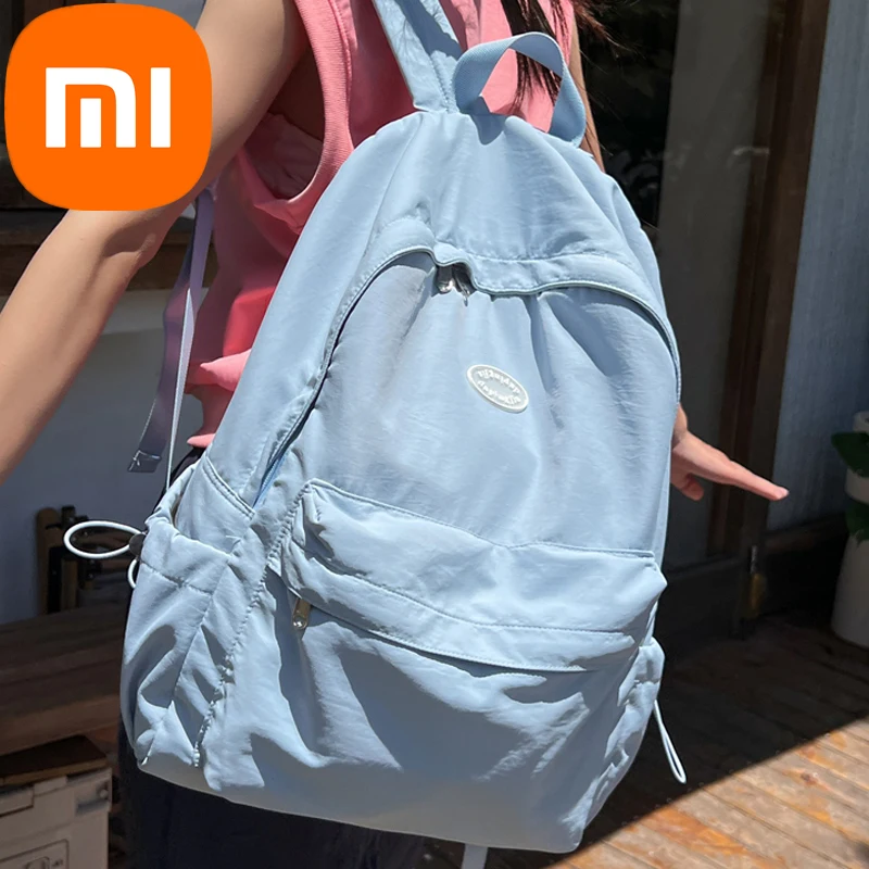

Женский рюкзак Xiaomi, простой дизайн, новинка 2024, Модный женский дорожный рюкзак, школьный рюкзак для девочек и мальчиков, сумка высокого качества