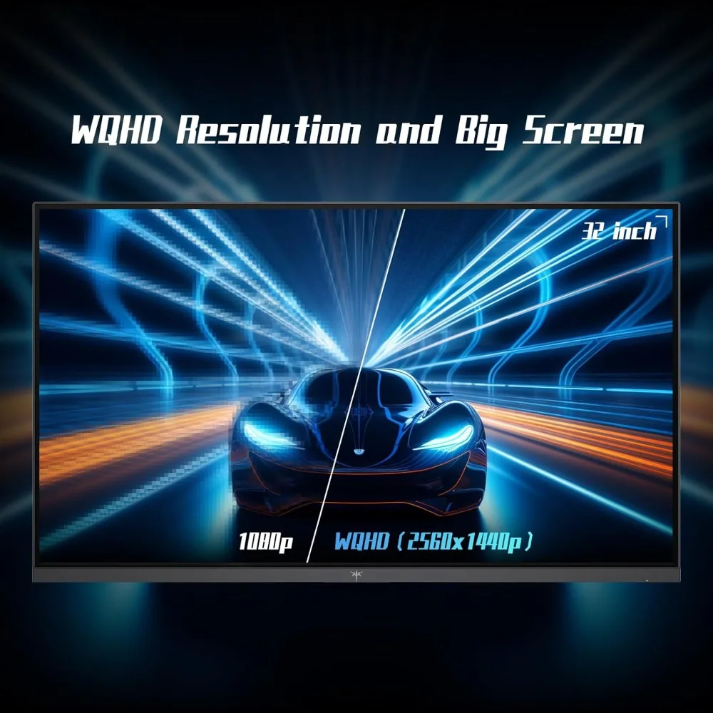 32 Inch Monitor 2K Monitor, IPS 1440p Monitor with Ultra-Thin Bezels, HDR10, Freesync/G-sync, HDMI/DP Ports, Tilt Adjustable 2