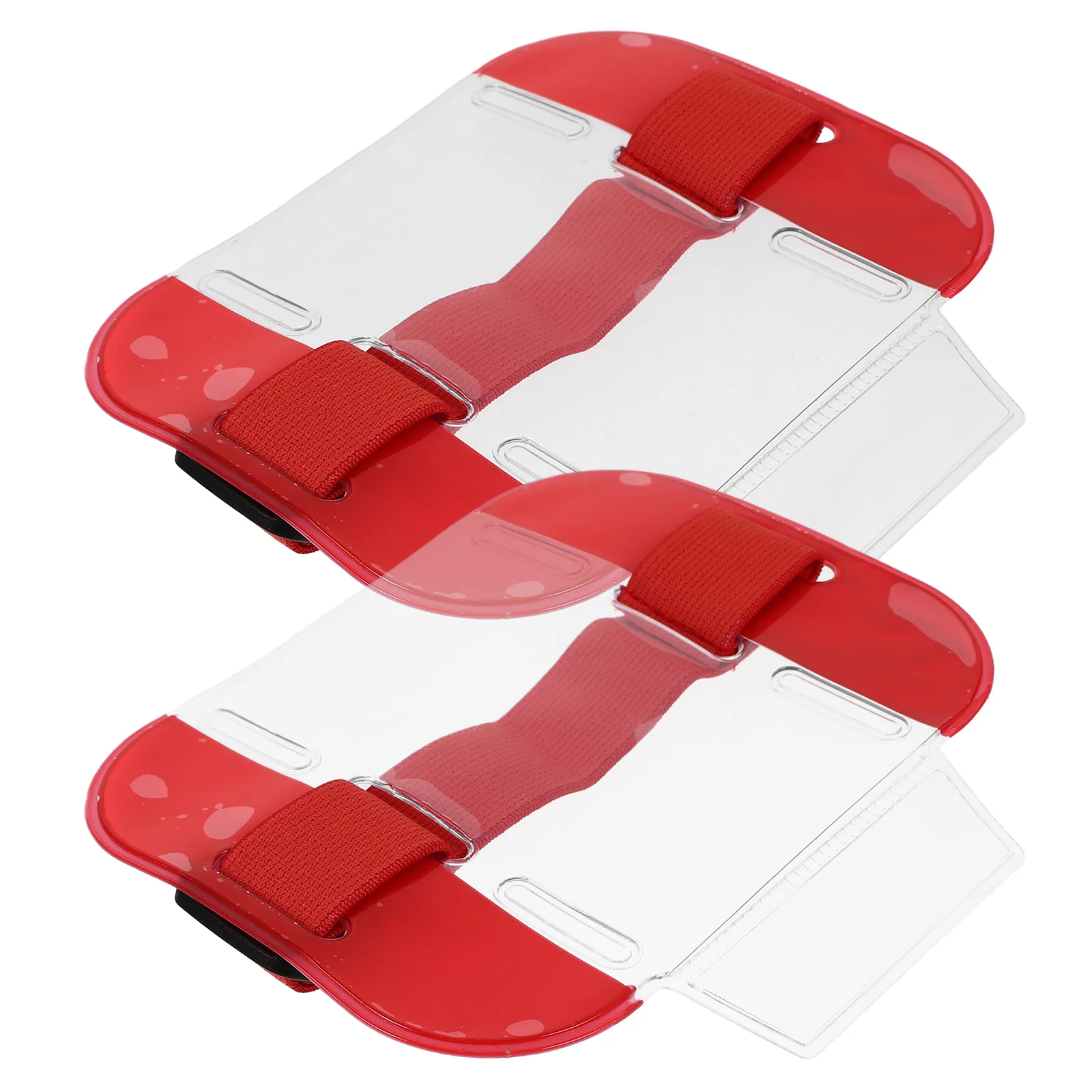 

2 Pcs Transparent Work ID Card 2pcs Packaged (black) Badge Holders Supply Security Arm Sleeve Elastic Armband