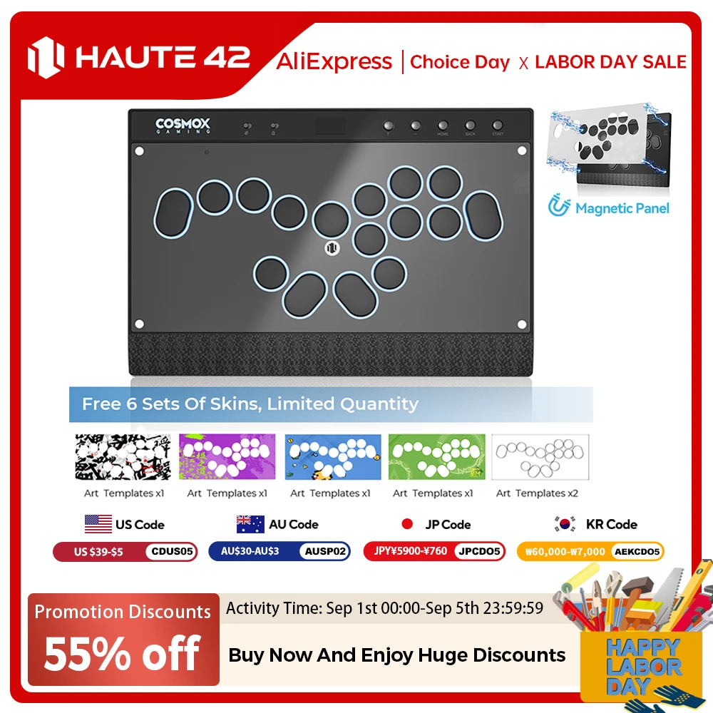 【TOP.... 】Hitbox Haute42 Magnetic Hitbox Leverless Controller Button Rim