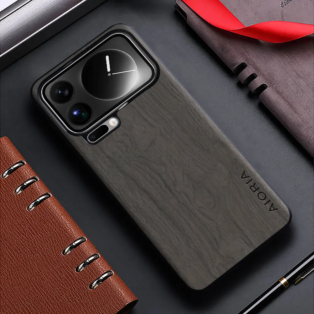 Bamboo Wood Pattern Leather Case Cover