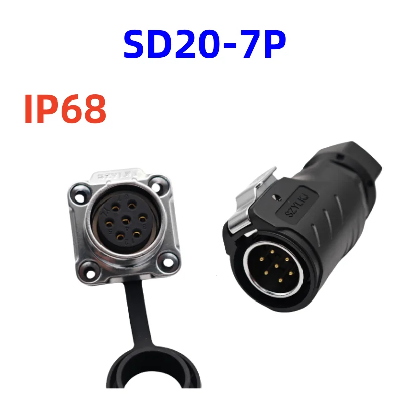 LED 디스플레이 방수 항공 플러그 소켓, 절연 전원 신호, 방수 플러그, SD20, IP68, 20A500V