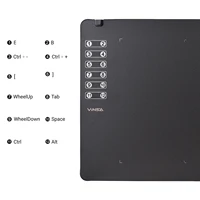 VINSA T1161 Graphics Drawing Tablet Ultra-thin Art Creation Sketch with Battery-free Stylus 8 Pen Nibs 8192 Levels Pressure 5